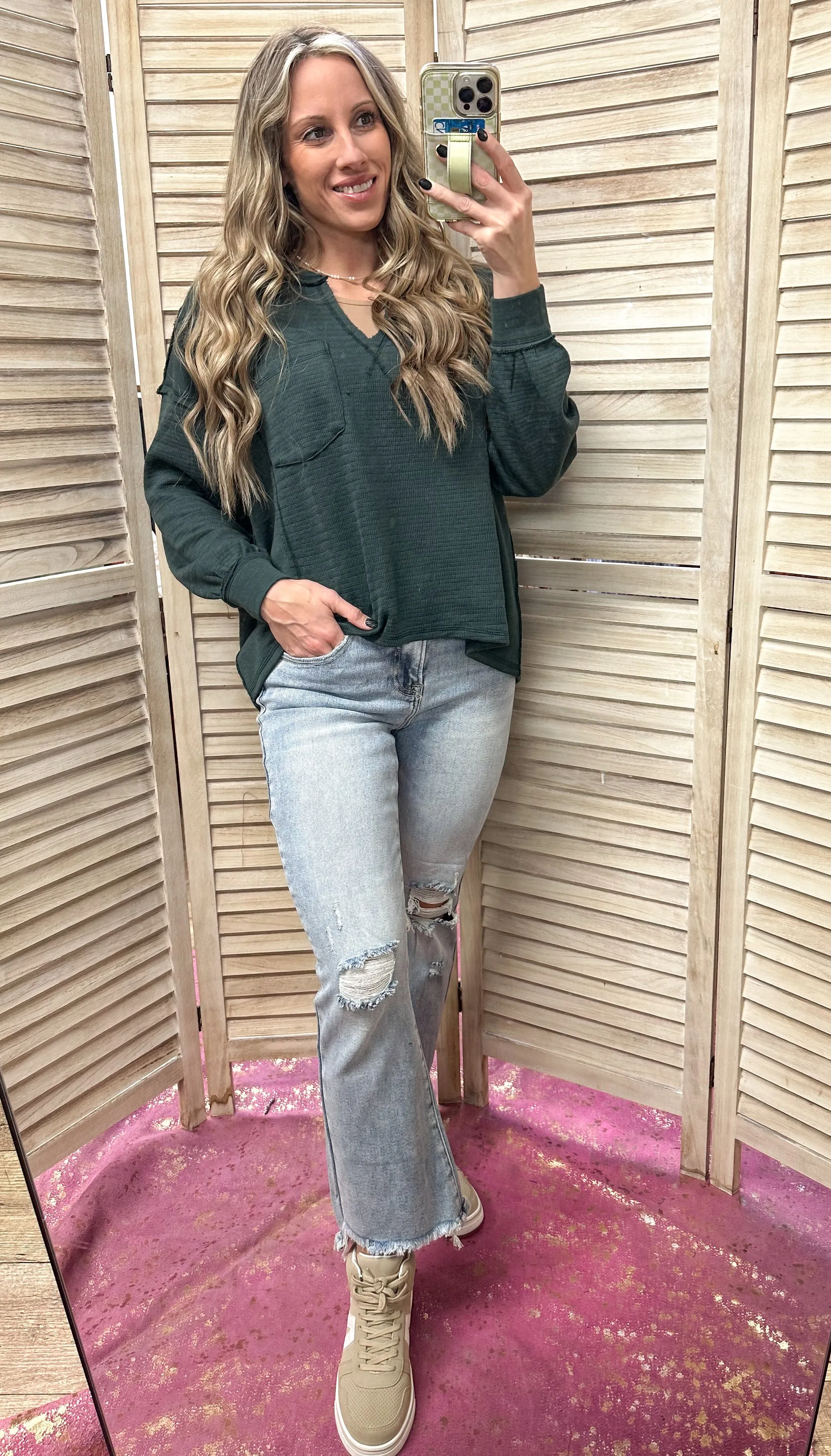 Can't Talk Right Now Longsleeve Knit Top