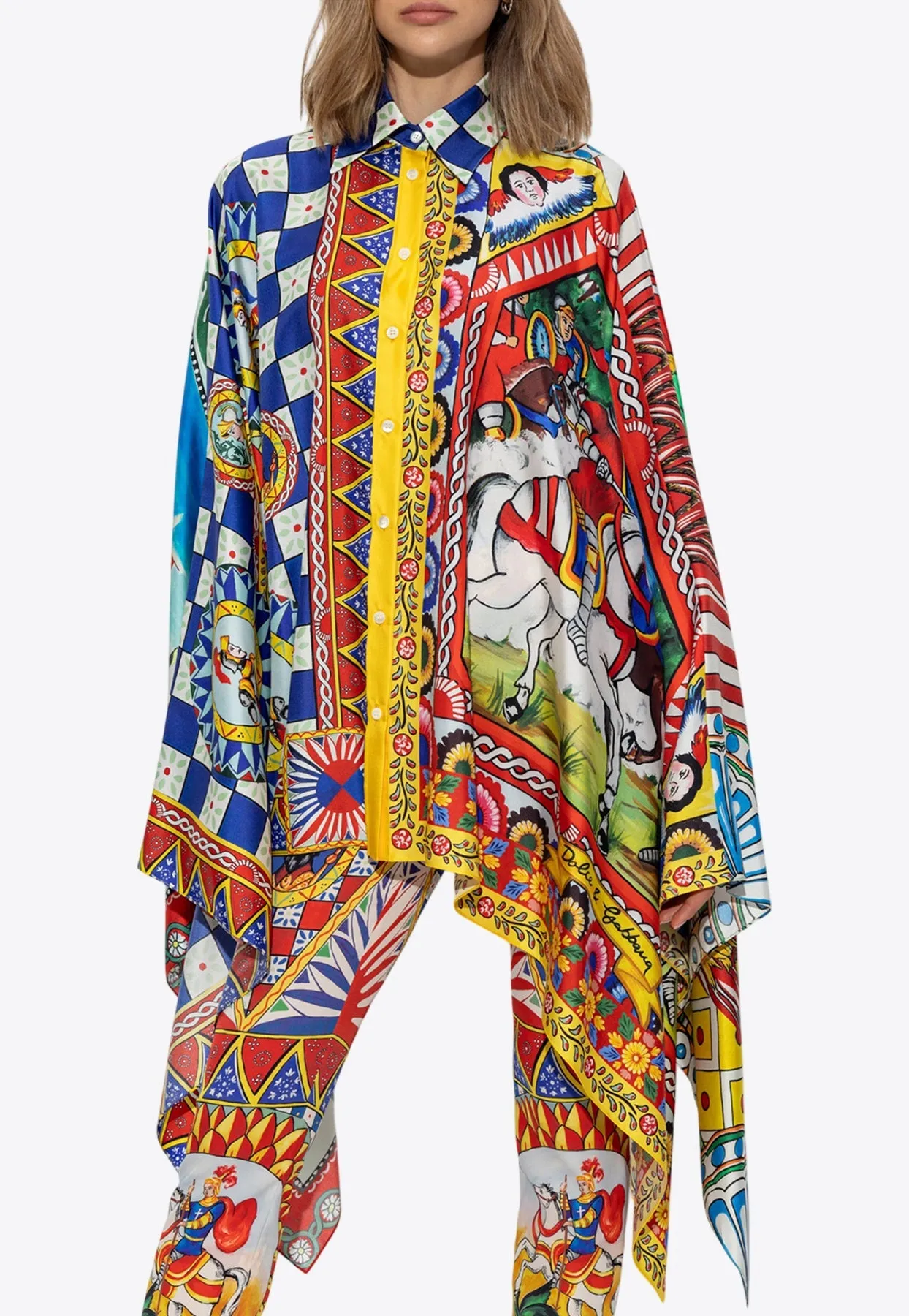 Carretto Print Silk Shirt