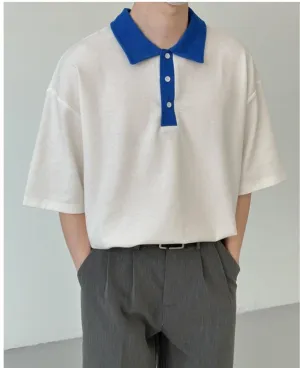 Casual POLO Contrasting Color T-Shirt