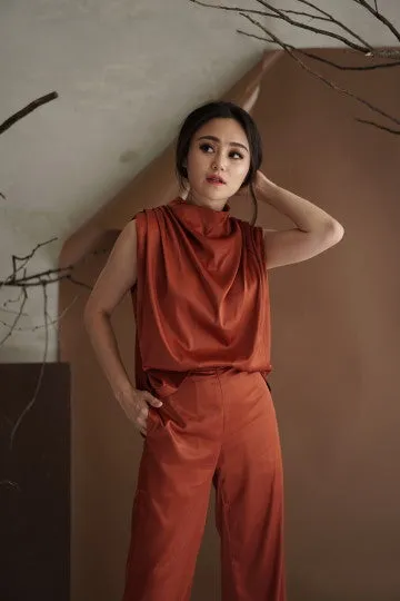 CECIL TOP IN DARK PERSIMMON