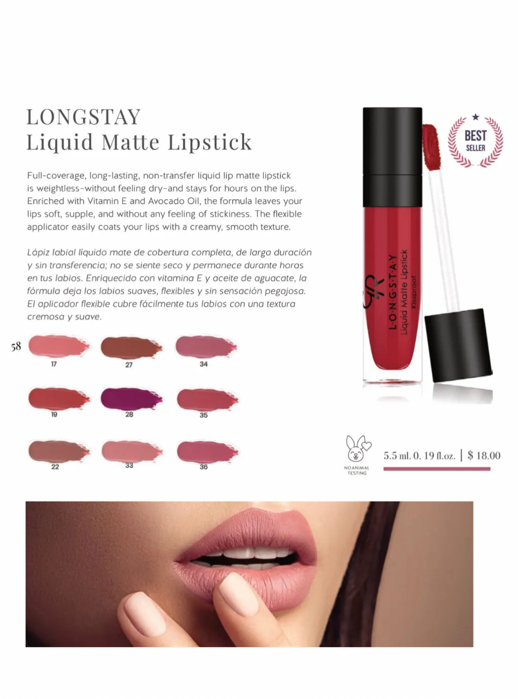 Celesty Longstay Liquid Matte Lipstick