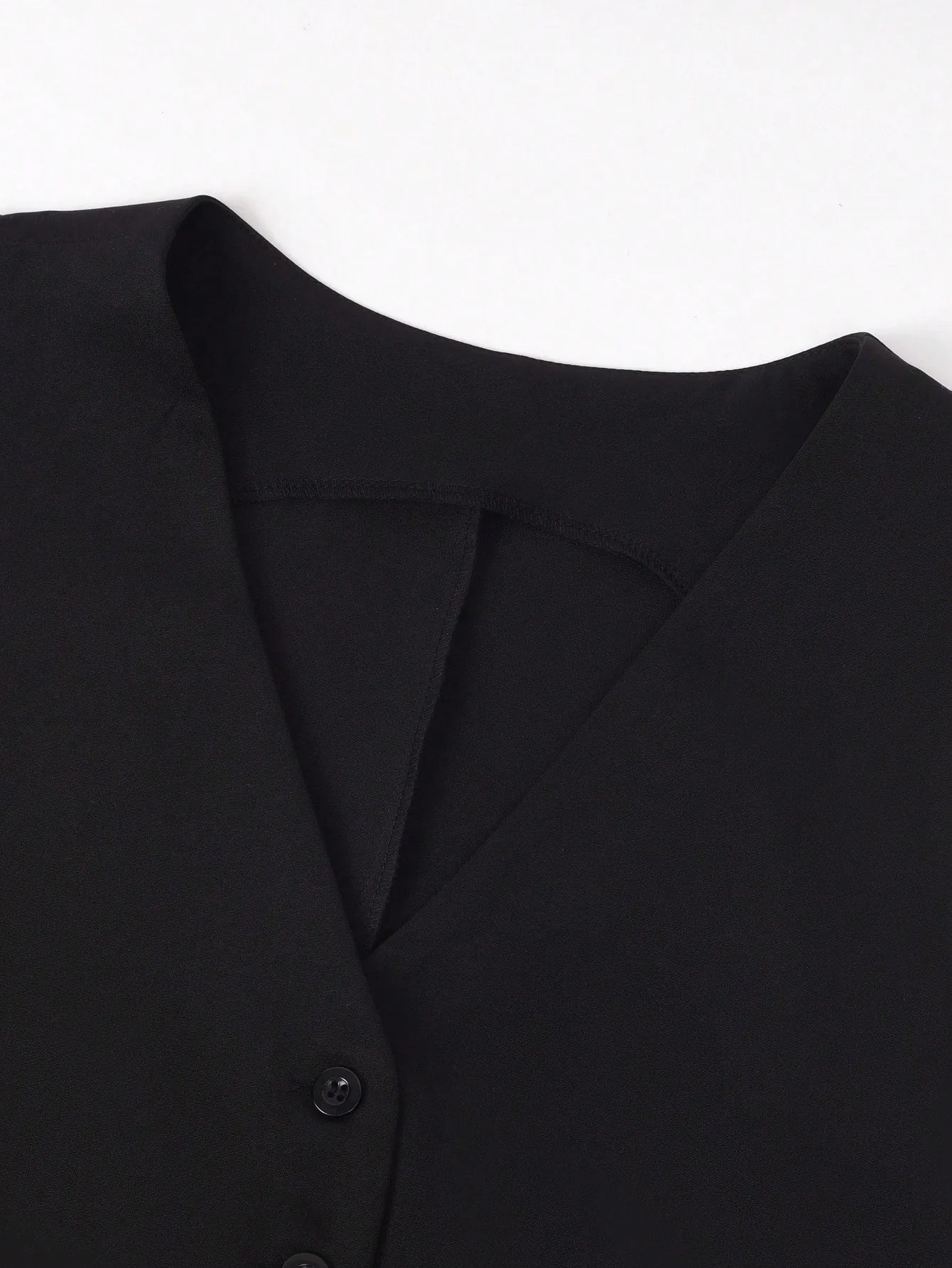 Chaleco De Traje De Negocios Plisado Para Mujeres