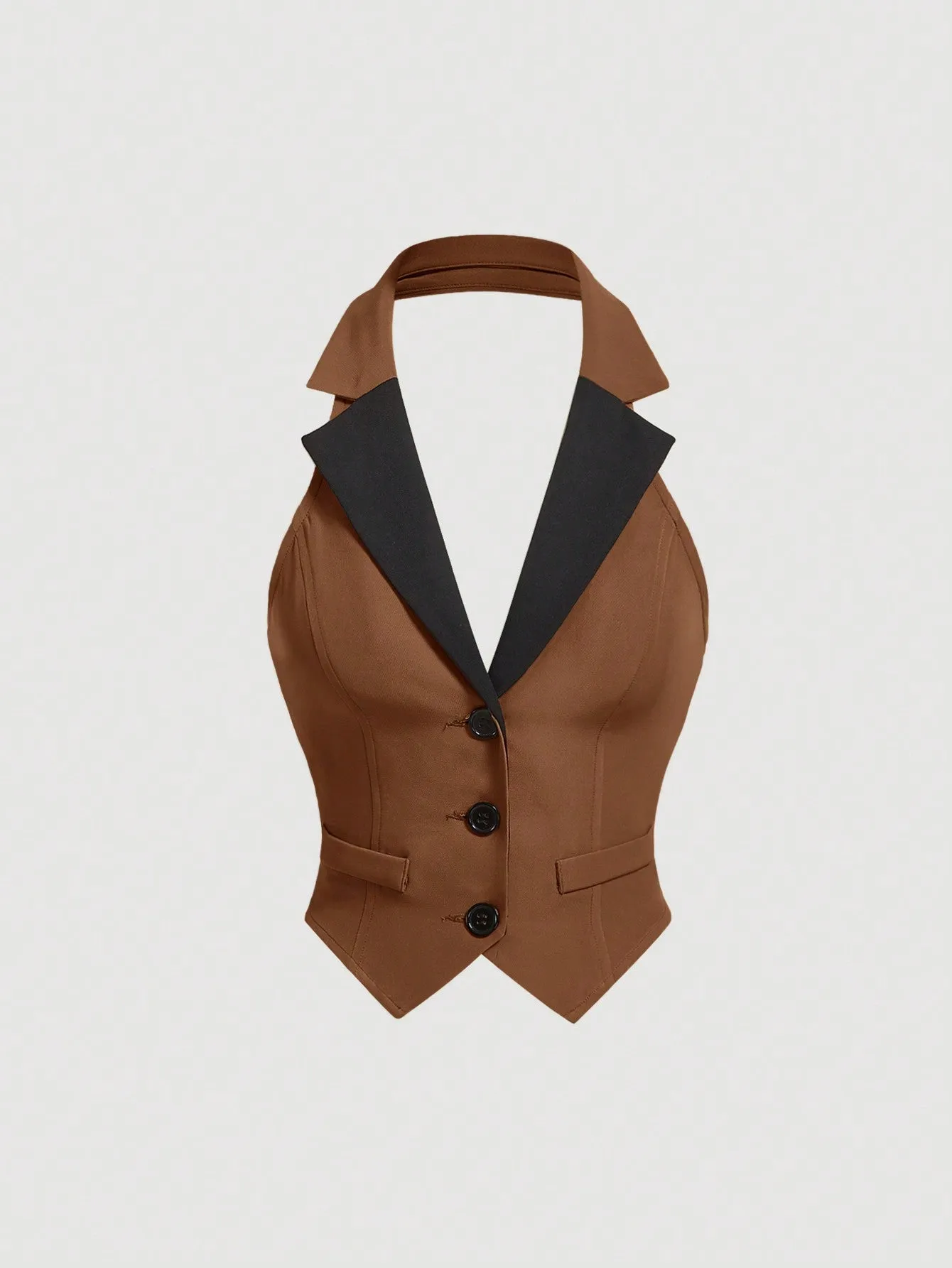 Cherry Vibes - Chaleco Halter con Botones en