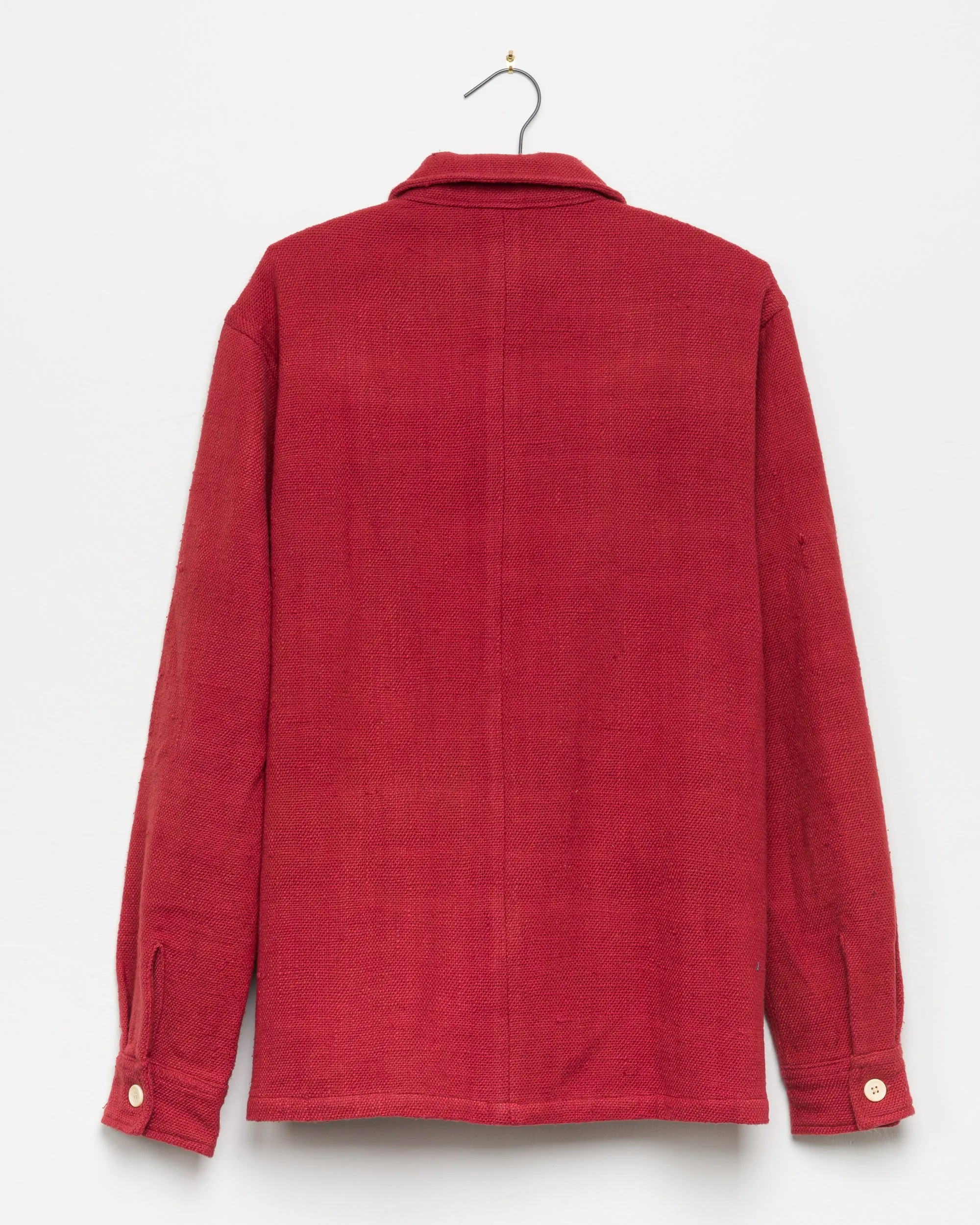 Chore Coat in Red Nubby Cotton