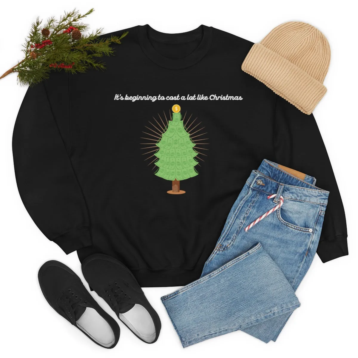 Christmas Shopping Crewneck Sweatshirt | Christmas Gifts | Fun Christmas Products | Gifts for Him | Gifts for Her
