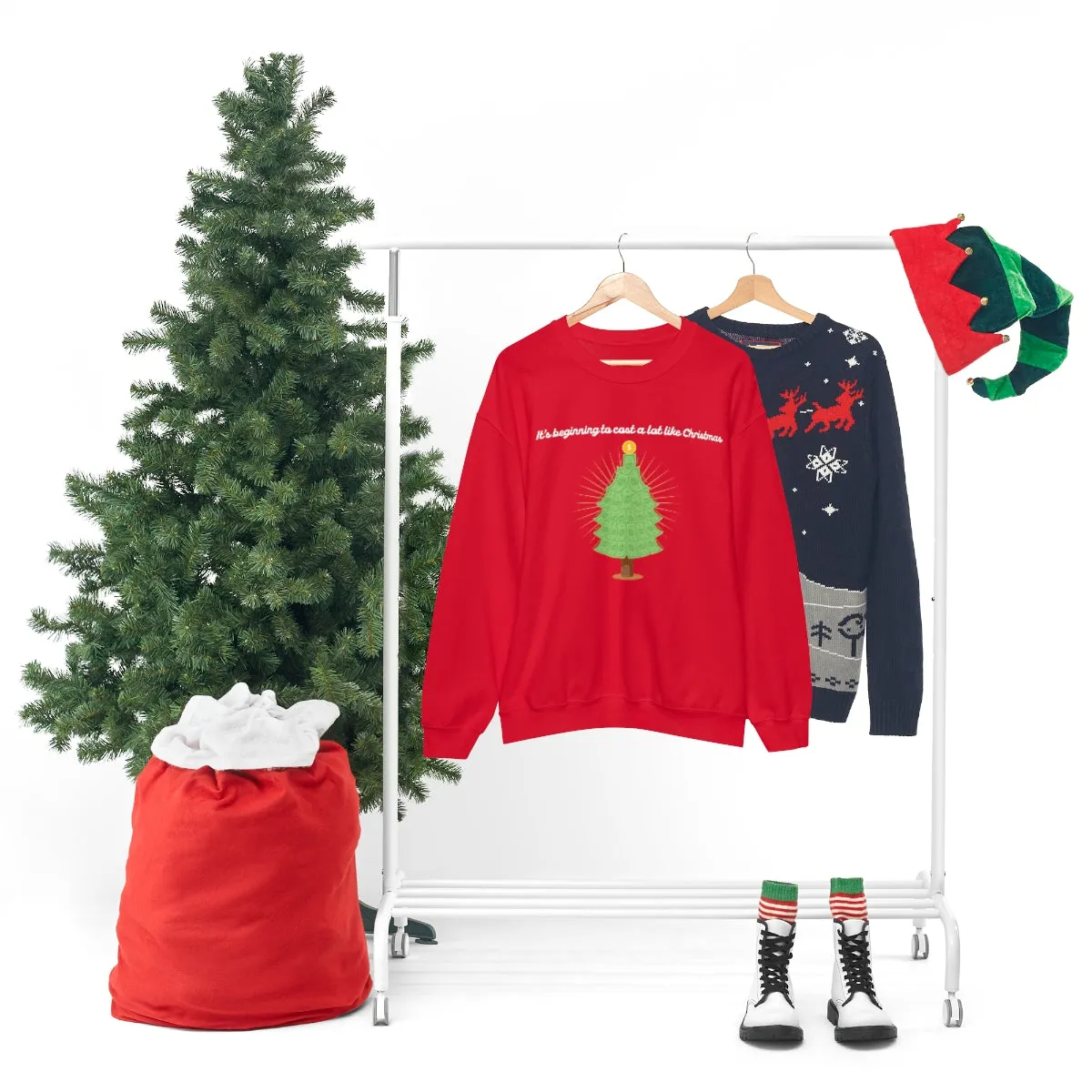 Christmas Shopping Crewneck Sweatshirt | Christmas Gifts | Fun Christmas Products | Gifts for Him | Gifts for Her