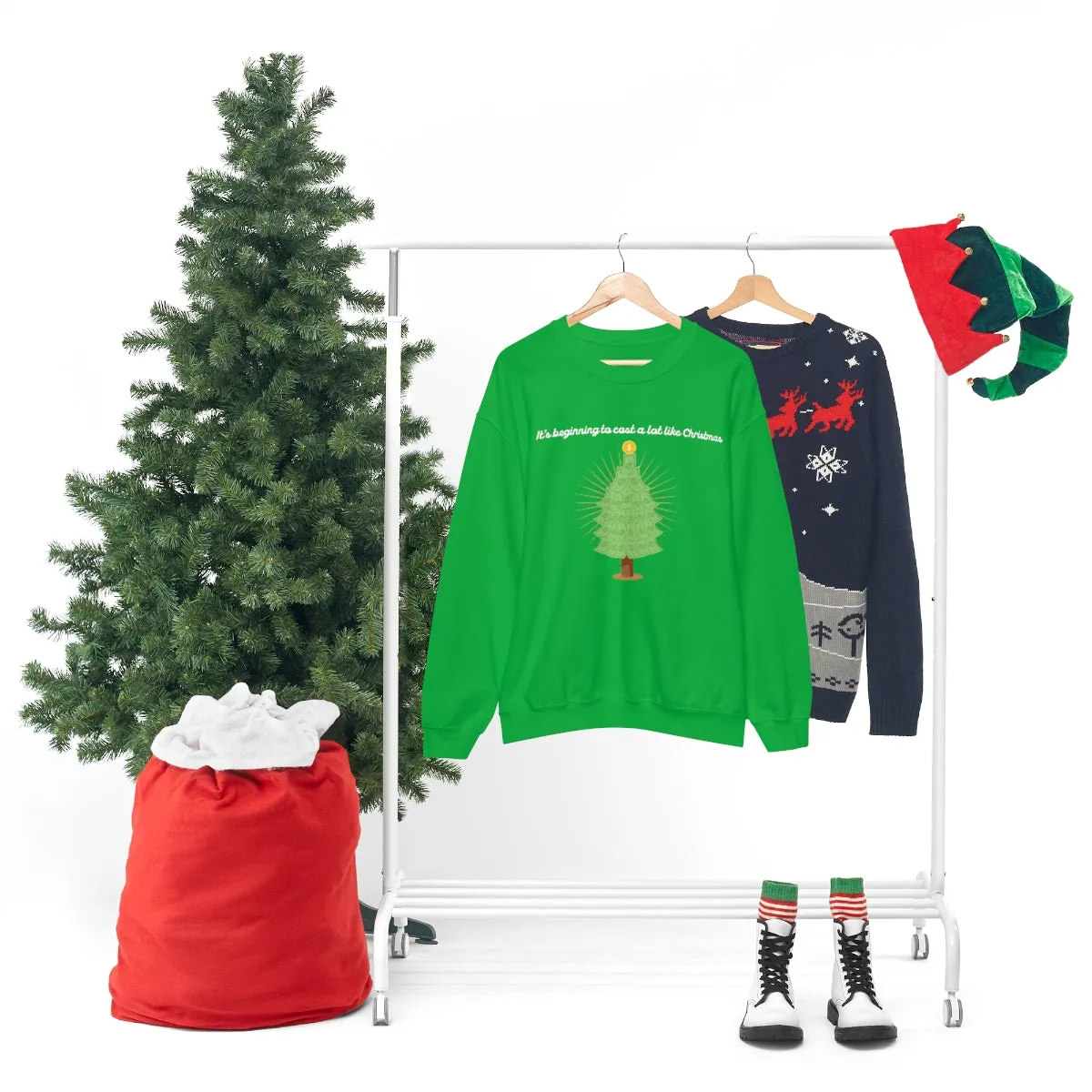 Christmas Shopping Crewneck Sweatshirt | Christmas Gifts | Fun Christmas Products | Gifts for Him | Gifts for Her