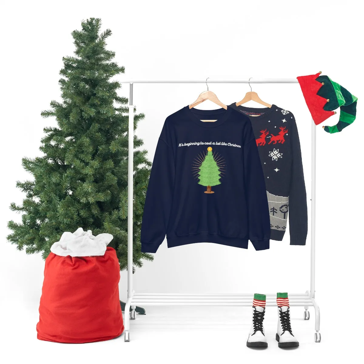 Christmas Shopping Crewneck Sweatshirt | Christmas Gifts | Fun Christmas Products | Gifts for Him | Gifts for Her