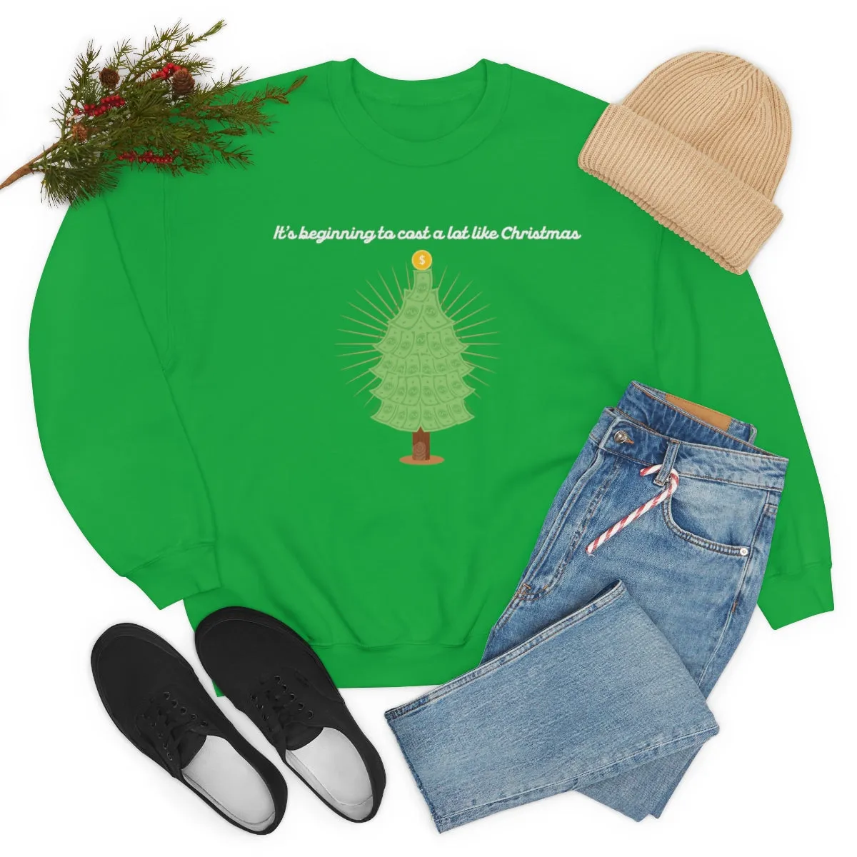 Christmas Shopping Crewneck Sweatshirt | Christmas Gifts | Fun Christmas Products | Gifts for Him | Gifts for Her