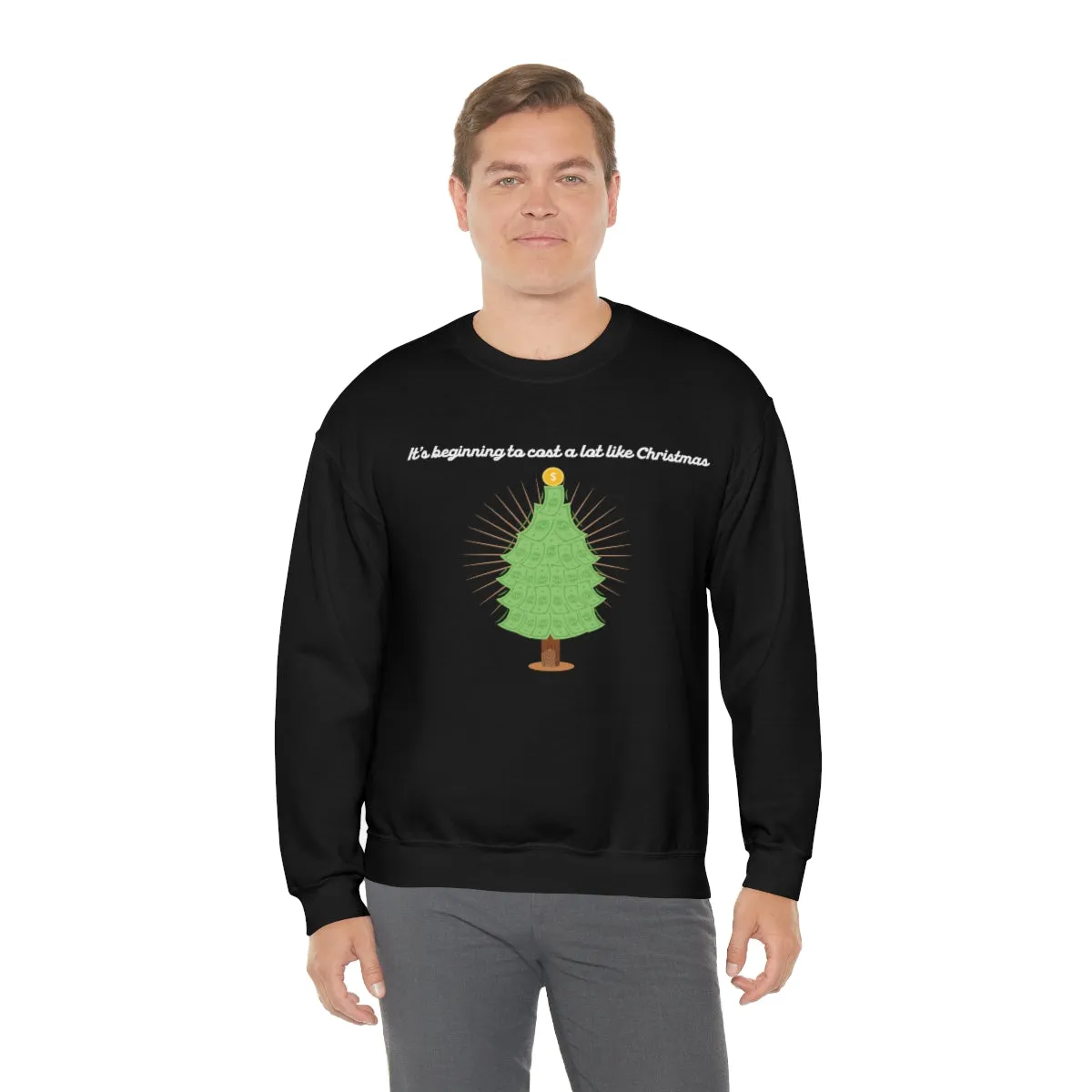 Christmas Shopping Crewneck Sweatshirt | Christmas Gifts | Fun Christmas Products | Gifts for Him | Gifts for Her