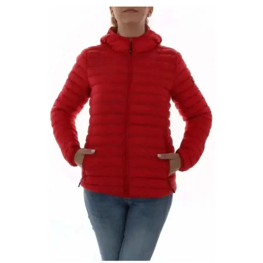Ciesse Piumini Women's Red Long Hooded Jacket