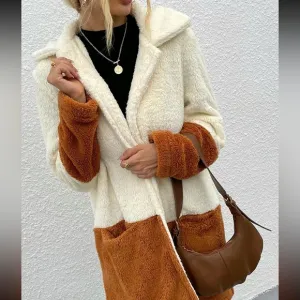 Color Block Cardigan Teddy