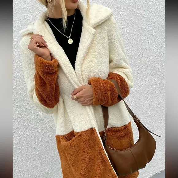 Color Block Cardigan Teddy