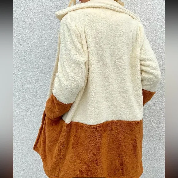 Color Block Cardigan Teddy