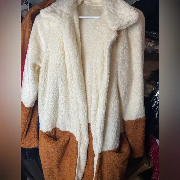 Color Block Cardigan Teddy
