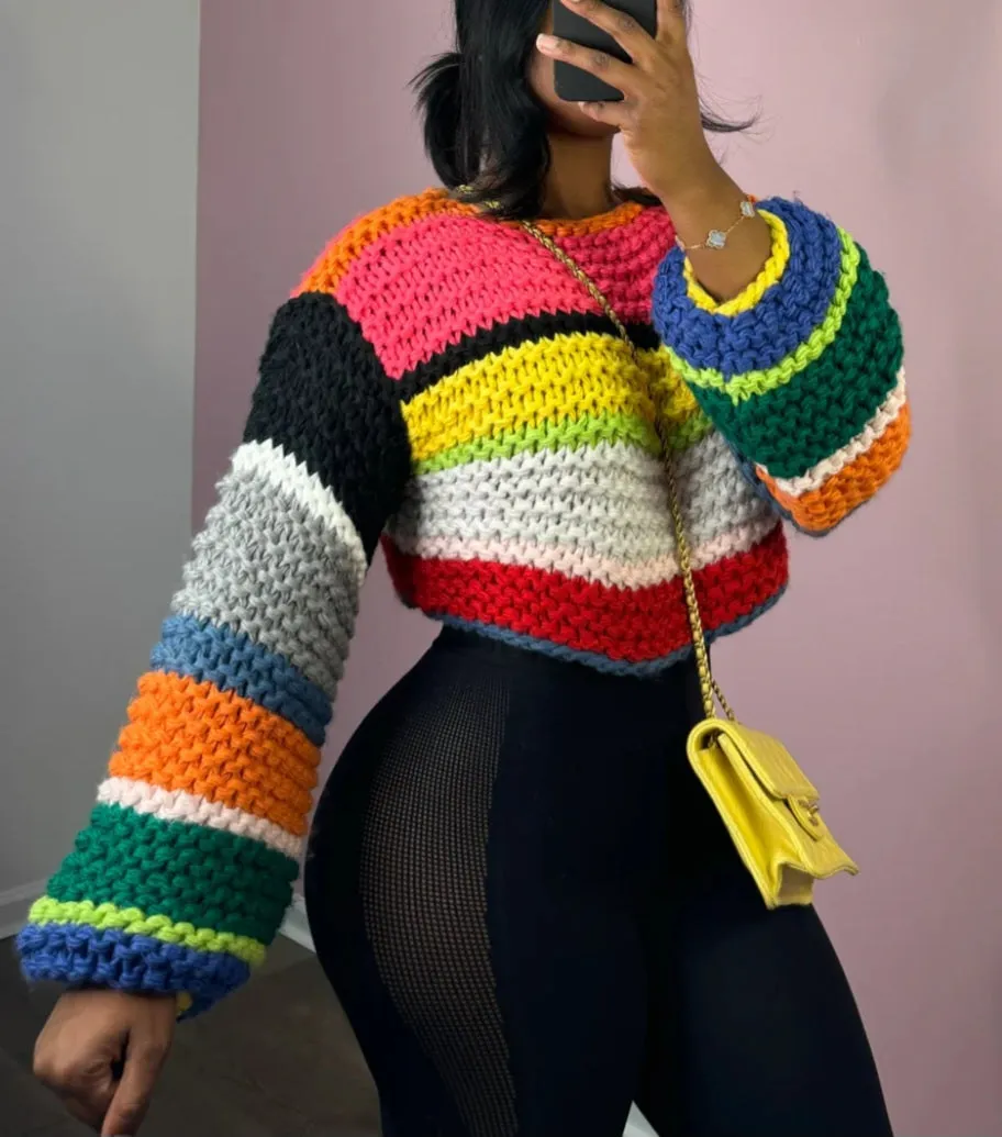 Color Pop Knit Sweater