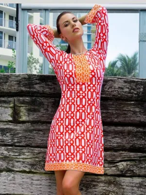 Coordinate Knit Dress Slit Neck Style 580B21 RO
