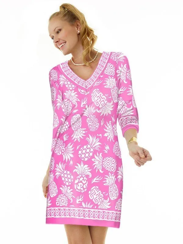 Coordinate Knit Dress V-Neck Style 220C12 P