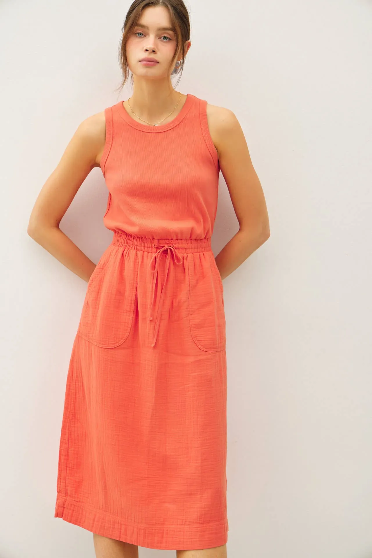 Cotton Gauze Tank Dress