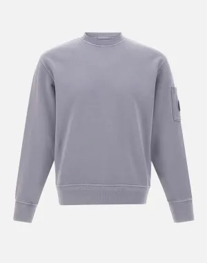 C.p. Företag bomullsdiagonal fleece crewneck tröja
