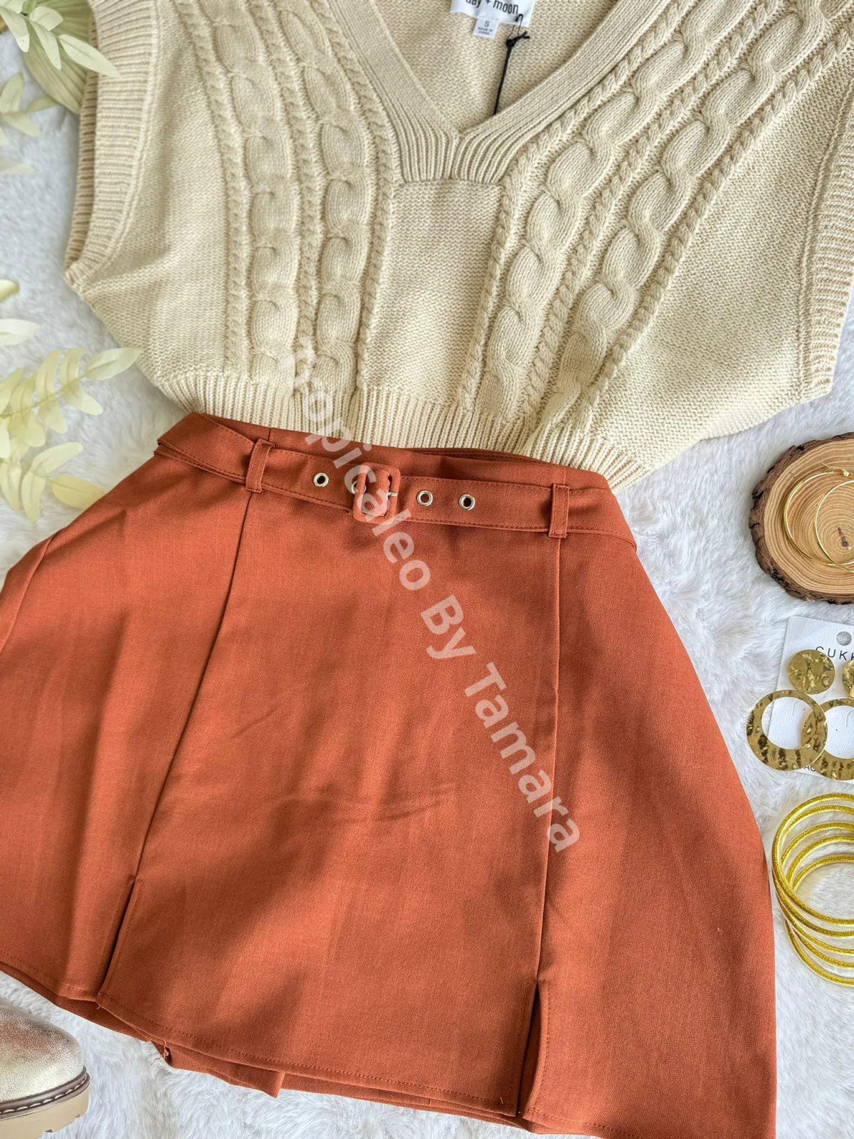 Cream Knit Top