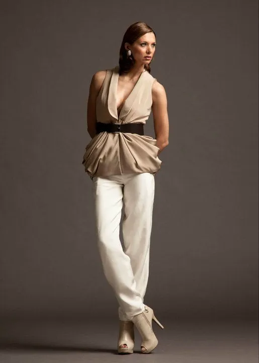Crepe Vest & Silk Trouser