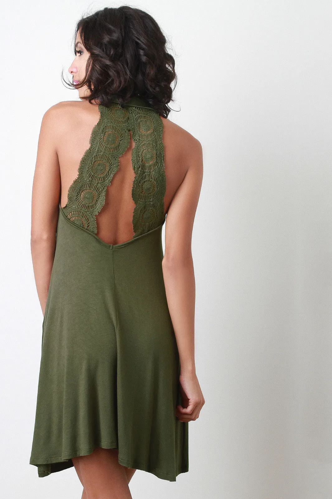 Crochet Back Tank Dress