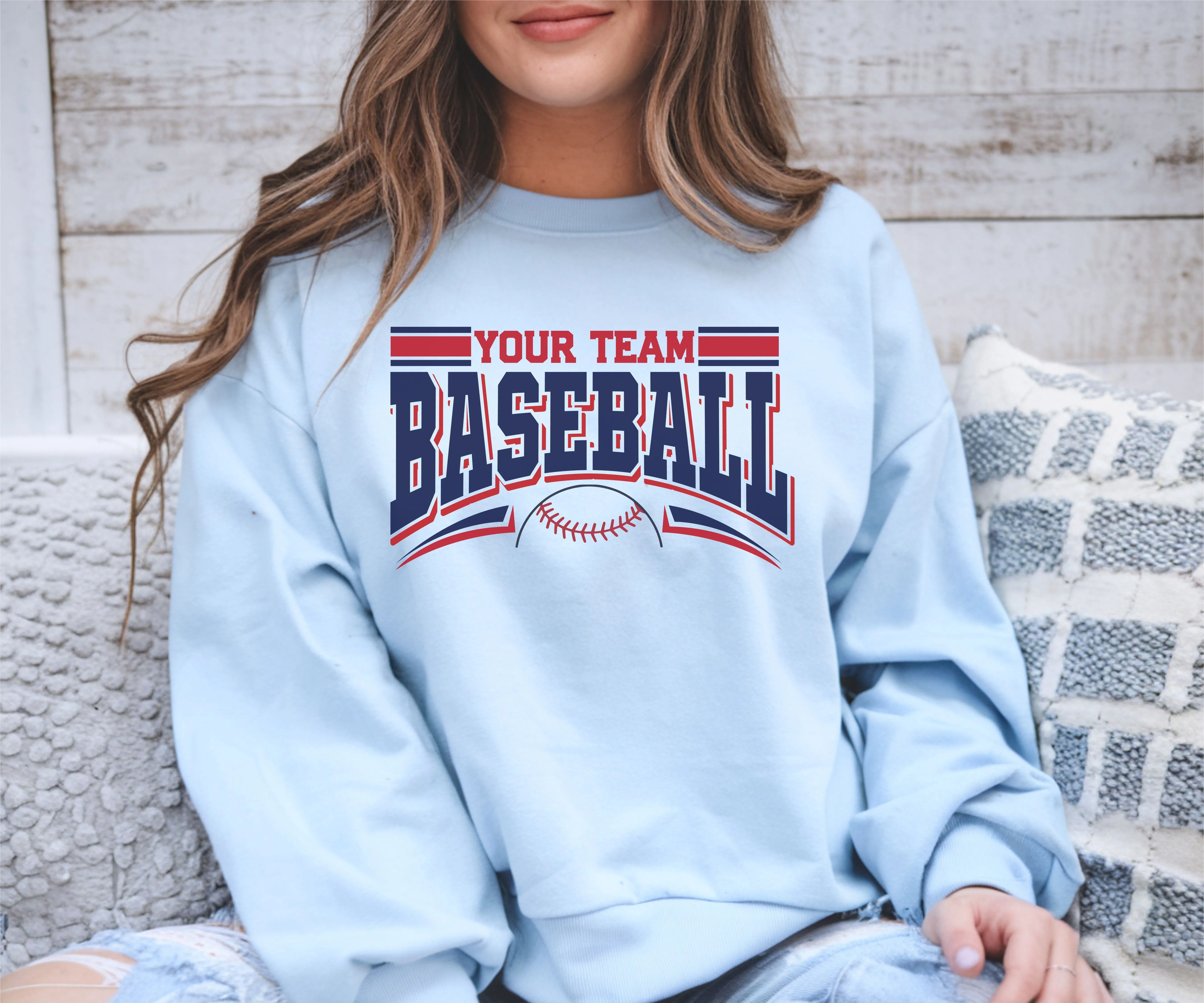 Custom Baseball Sweatshirt, Personalized Baseball Sweatshirt, Baseball Team Name Sweater, Game Day Crewneck, Baseball Mom Sweatshirt