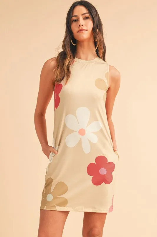 Daisy Print Tank Dress for Summer Style
