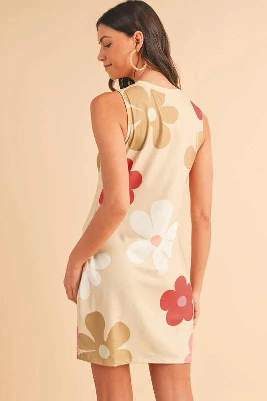 Daisy Print Tank Dress for Summer Style