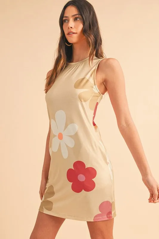 Daisy Print Tank Dress for Summer Style