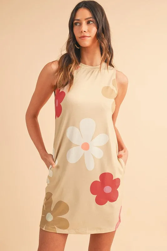 Daisy Print Tank Dress for Summer Style