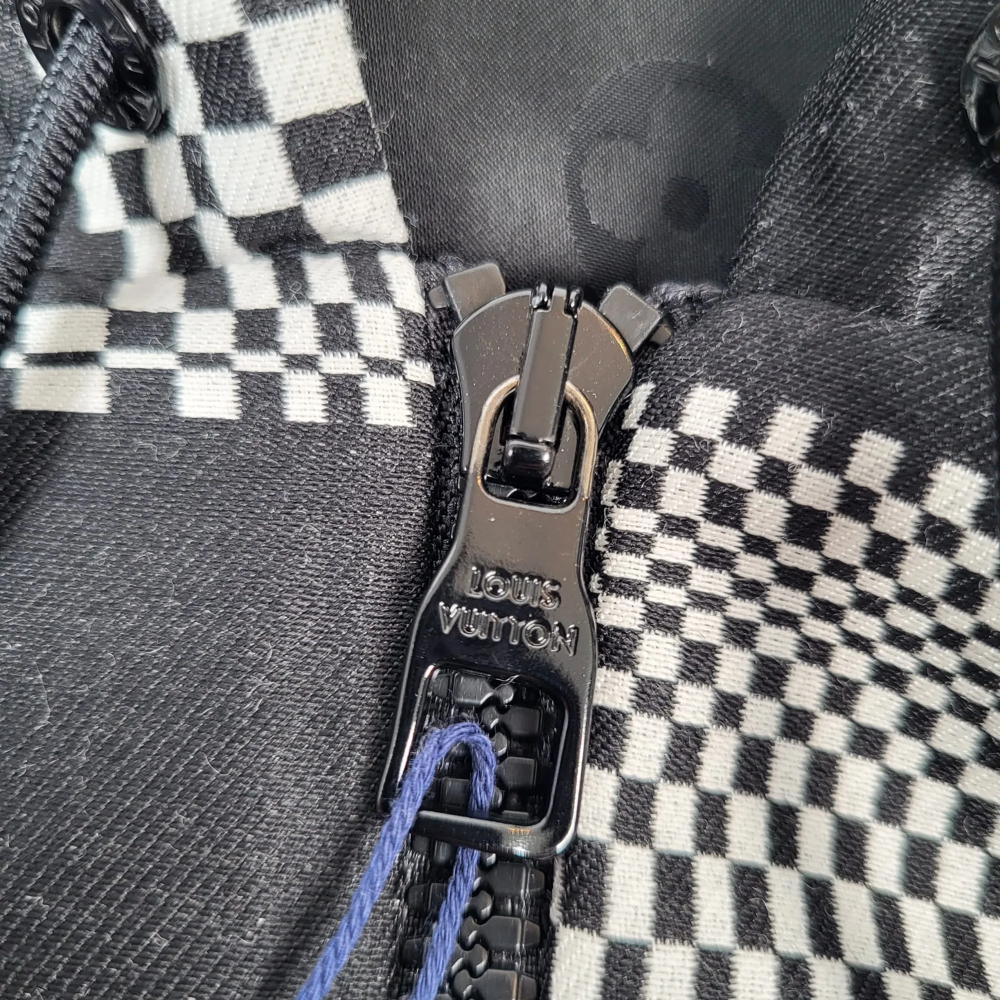 Distorted Damier Constructed Hoodie