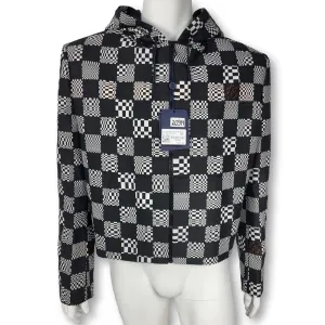 Distorted Damier Constructed Hoodie