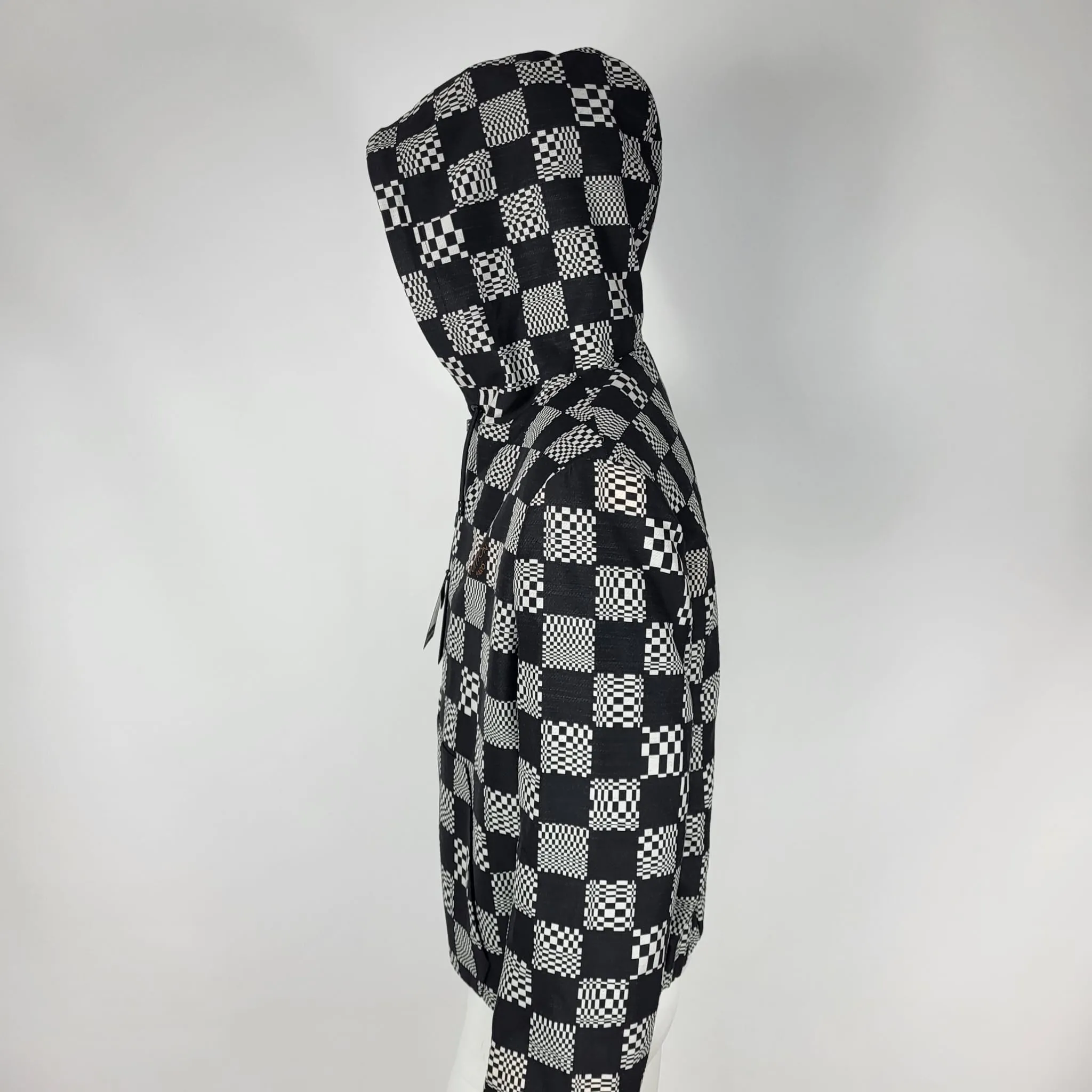 Distorted Damier Constructed Hoodie