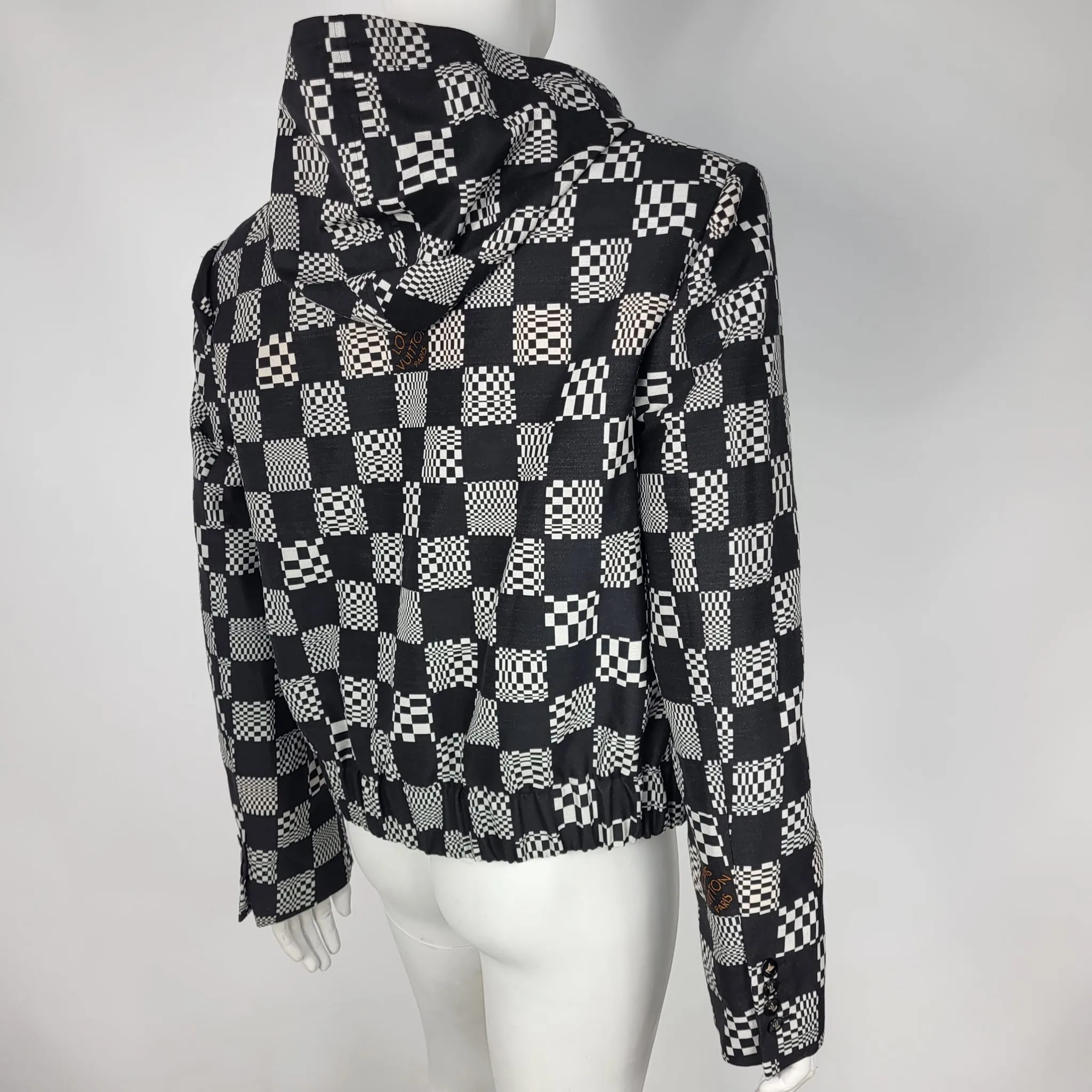 Distorted Damier Constructed Hoodie