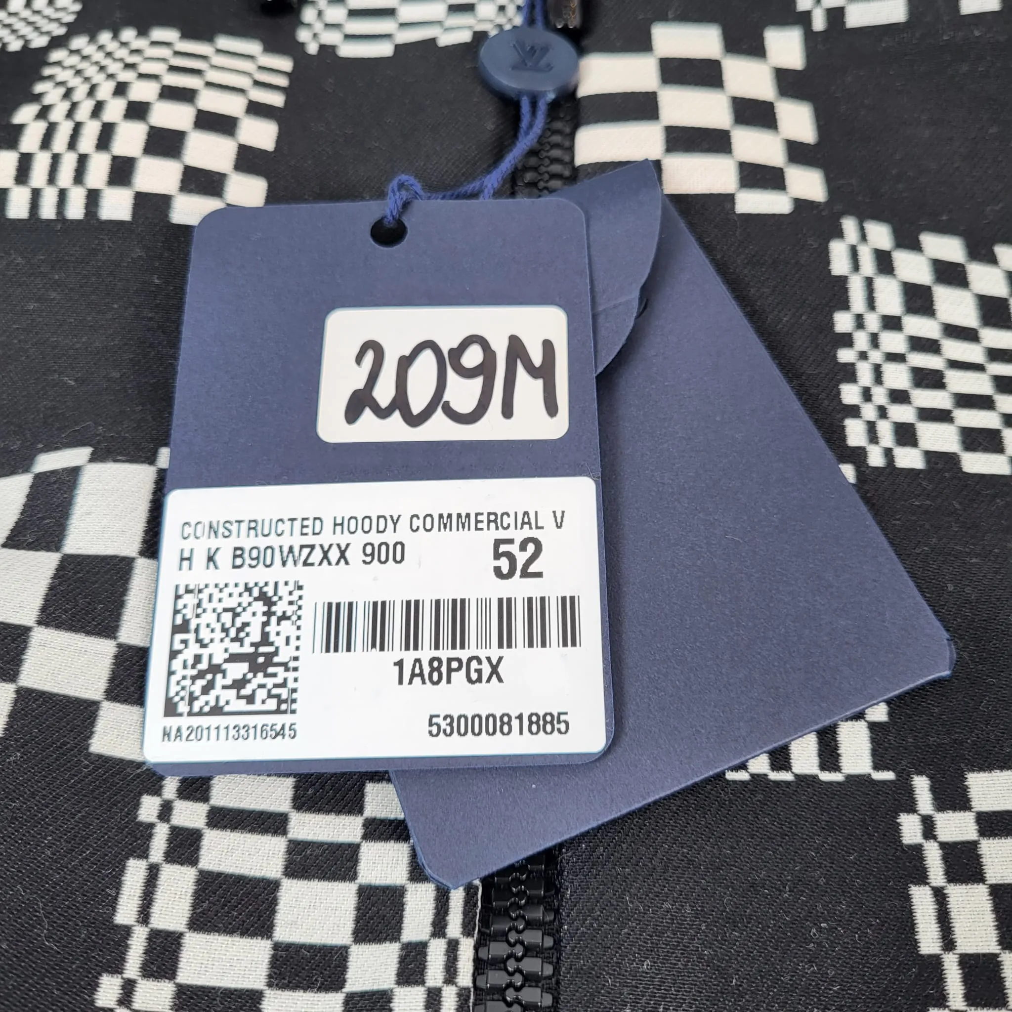Distorted Damier Constructed Hoodie