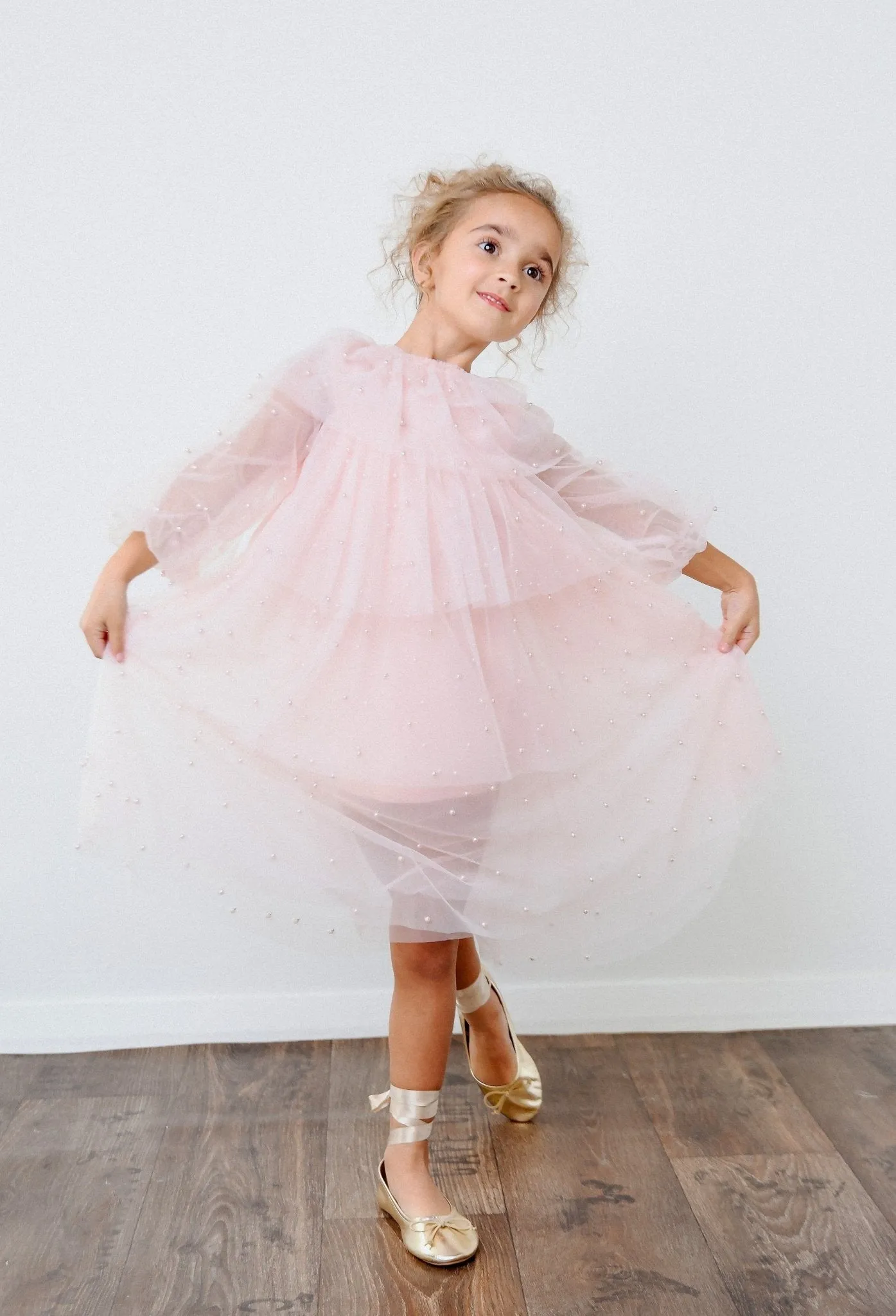 DOLLY Pearl Pierrot Tulle dress - Dollypink