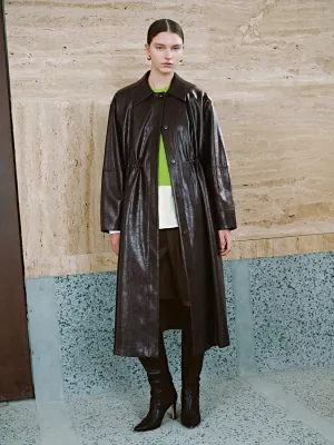 Drop Shoulder Sleeve Long Trench Coats