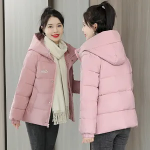 Easy-to-Clean Stain-Resistant Quilted Puffer Jacket with Hood
