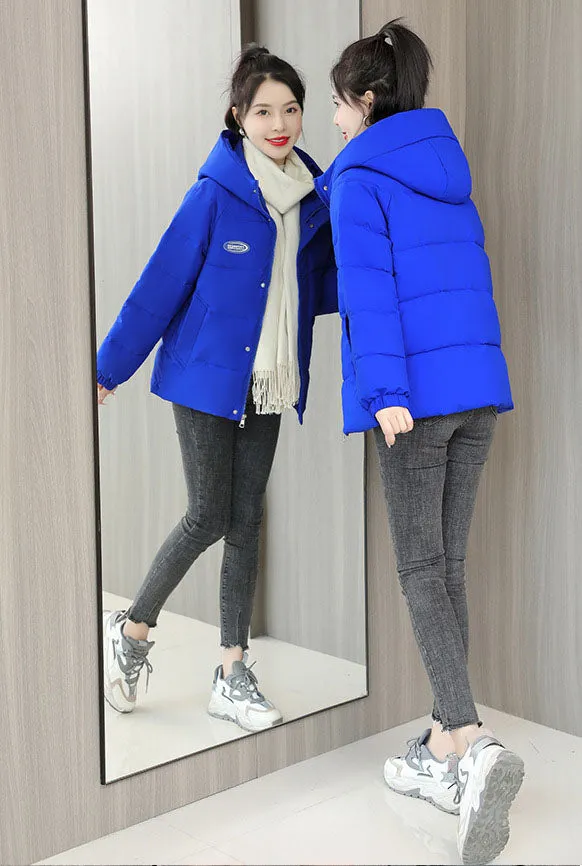 Easy-to-Clean Stain-Resistant Quilted Puffer Jacket with Hood