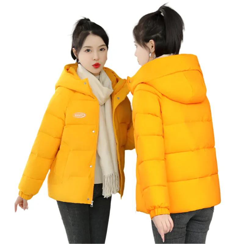Easy-to-Clean Stain-Resistant Quilted Puffer Jacket with Hood