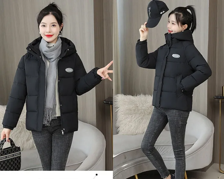 Easy-to-Clean Stain-Resistant Quilted Puffer Jacket with Hood