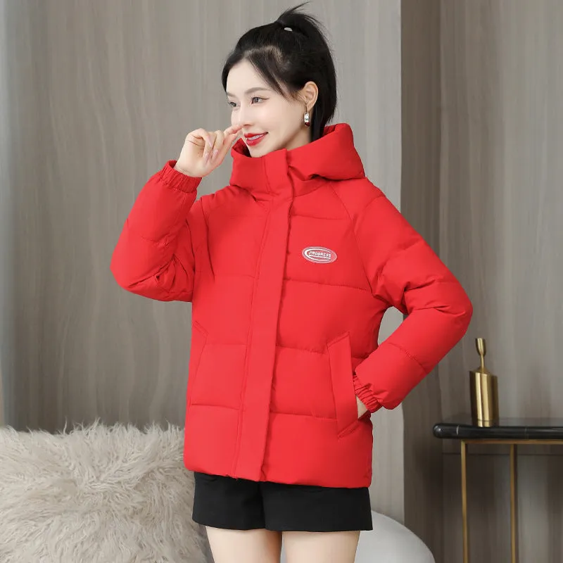 Easy-to-Clean Stain-Resistant Quilted Puffer Jacket with Hood