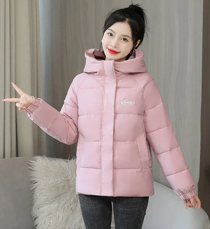 Easy-to-Clean Stain-Resistant Quilted Puffer Jacket with Hood