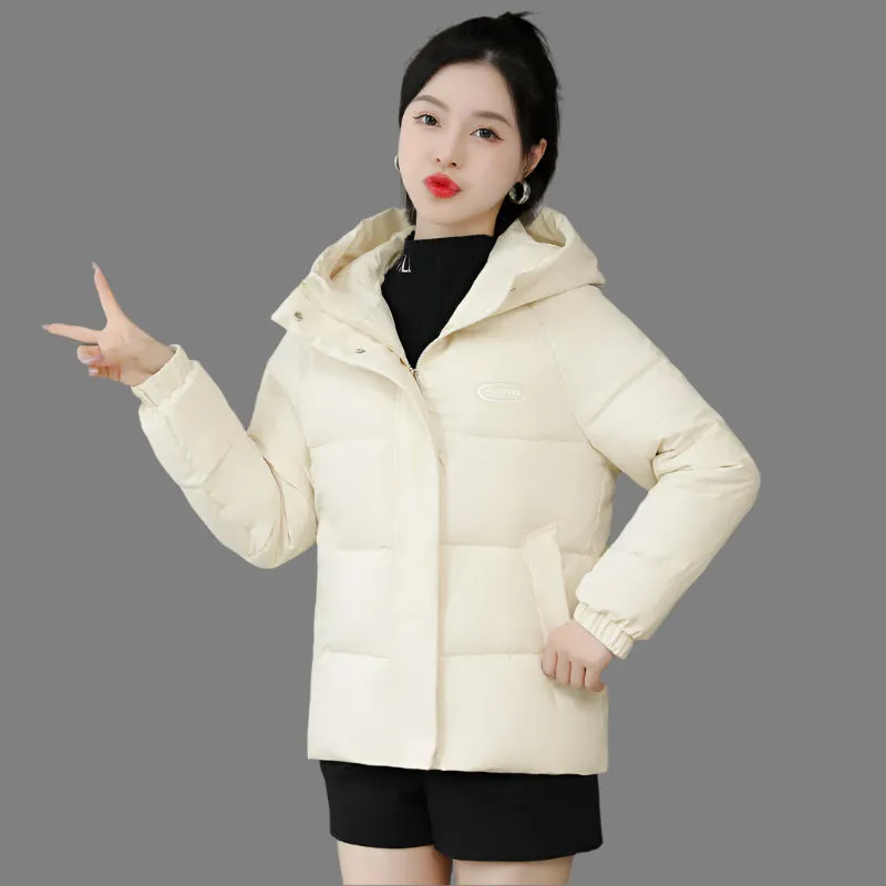 Easy-to-Clean Stain-Resistant Quilted Puffer Jacket with Hood