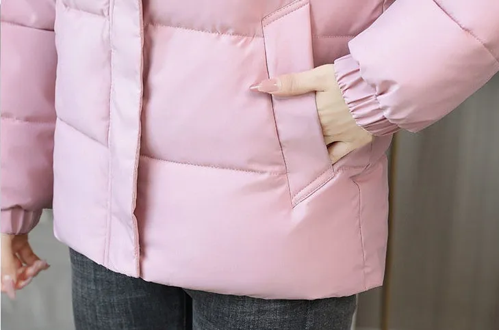Easy-to-Clean Stain-Resistant Quilted Puffer Jacket with Hood