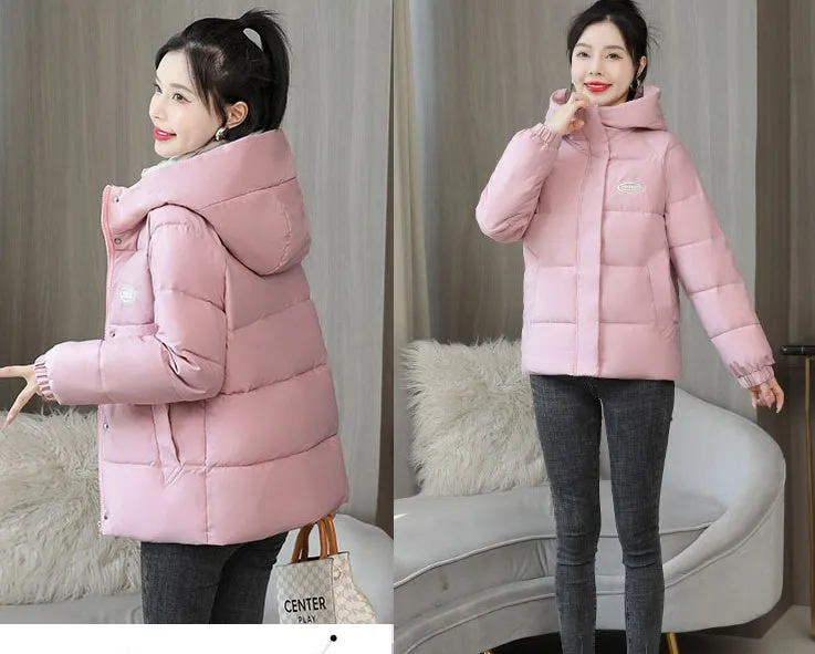 Easy-to-Clean Stain-Resistant Quilted Puffer Jacket with Hood