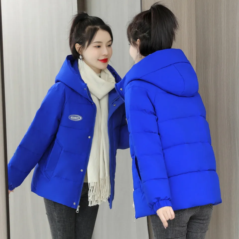 Easy-to-Clean Stain-Resistant Quilted Puffer Jacket with Hood