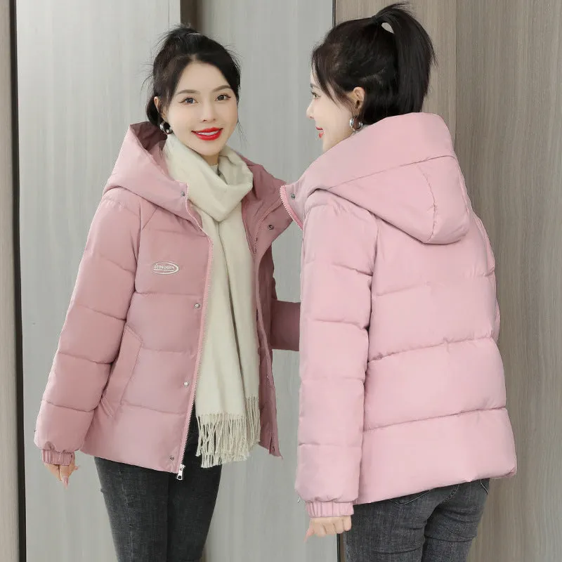 Easy-to-Clean Stain-Resistant Quilted Puffer Jacket with Hood